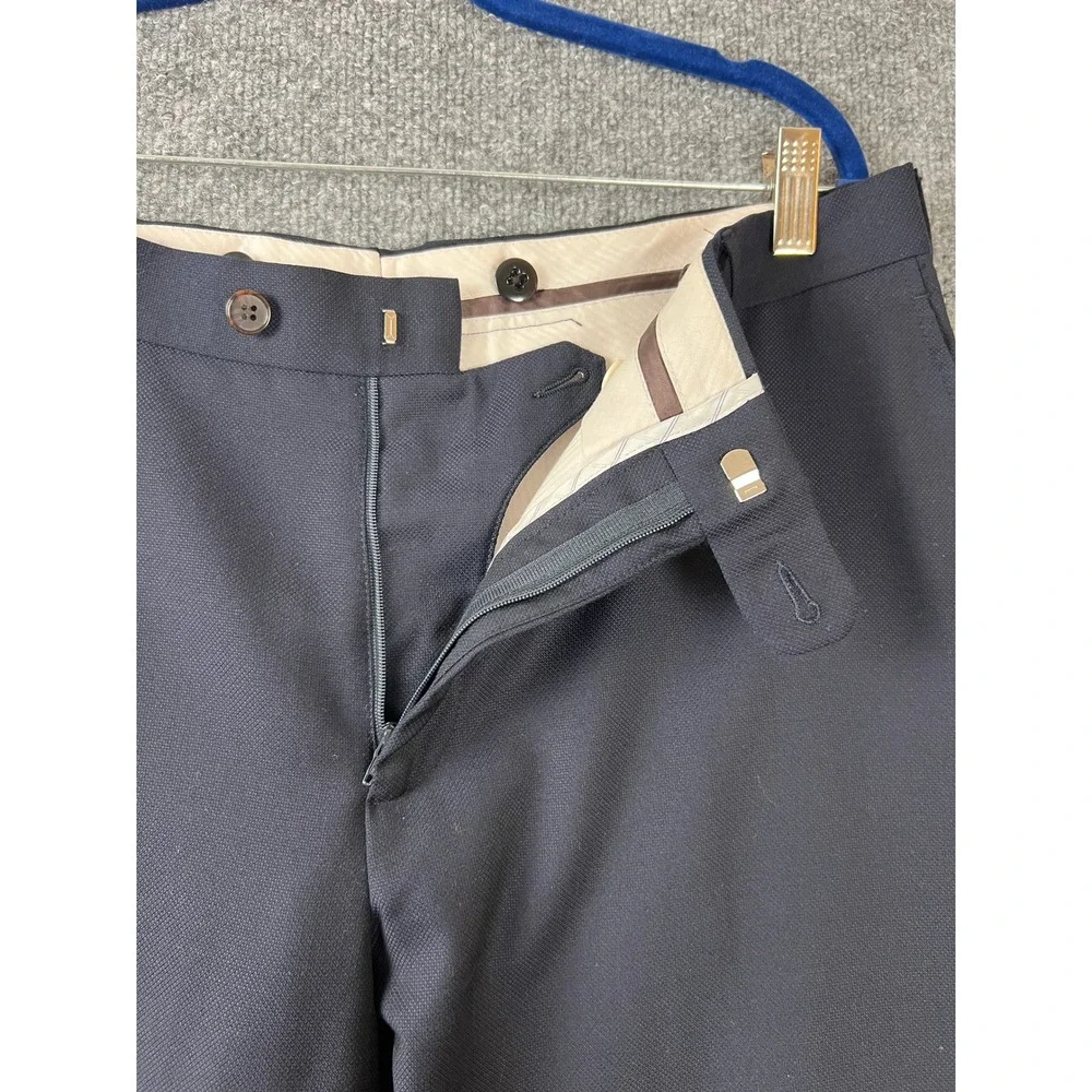 Suitsupply Dress Pants Mens Size 34x31.5 Navy Blue Brescia Int Wool Luxury